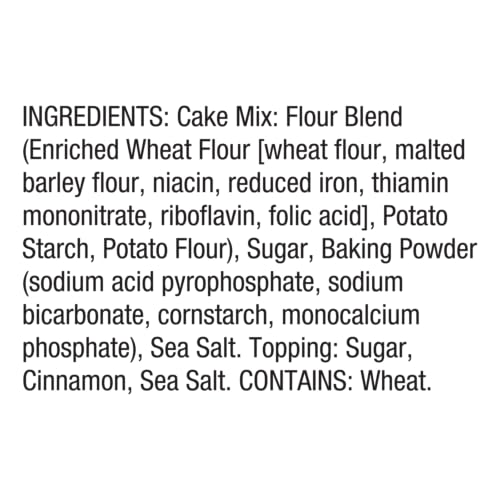 Image of Bob's Red Mill Cinnamon Swirl Coffee Cake Baking Mix - 18.5 oz Bag (Pack of 2), Simple Clean Ingredients, Homemade Taste, Non-GMO