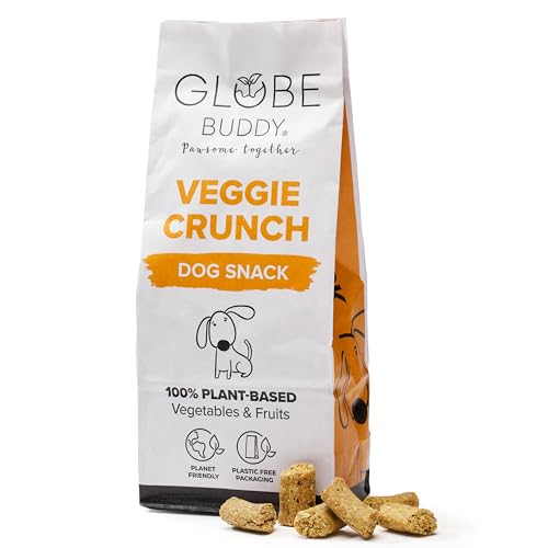 Snack para Perros Globe Buddy Veggie Crunch | con verdura y Fruta | La elección sostenible | Sin Cereales