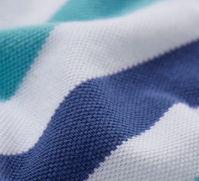 vineyard vines Boys Striped Pique Polo, Blue/White/Aqua, Medium3