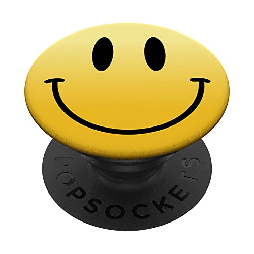 Yellow Smile Happy Peace Smiling Face Cute Humor Awesome PopSockets Adhesive PopGrip