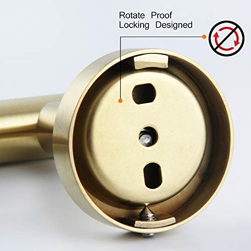 Kimzcn Sus 304 Stainless Steel 24-Inch Bathroom Single Towel Bar Towel Holder, Wall Mount Towel Back Rod Hotel Style Brushed Pvd Zirconium Gold #TOP4
