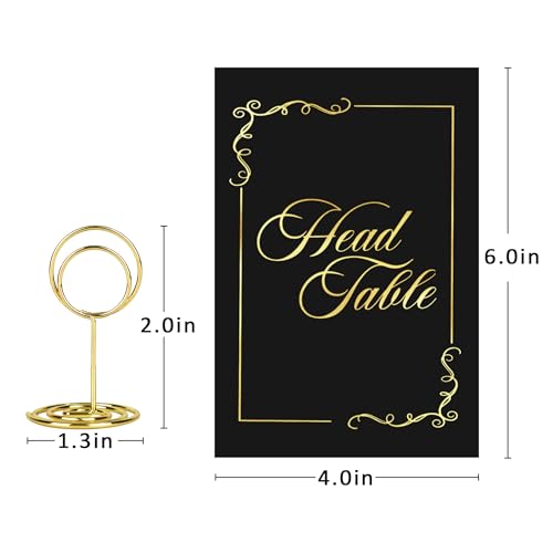 Porte-numéro de table de mariage noir et or JOYIT de qualité supérieure