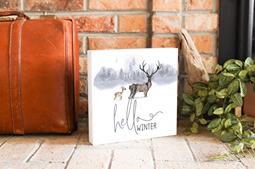 Hello-Winter-Simply-Said-Designs-Wood-Block-Sign-10×10-Freestanding-Shelf-or-Wall-Displayed-Artist-Designed-Home-Decor Hello Winter Simply Said Designs Wood Block Sign 10×10 Freestanding Shelf or Wall Displayed Artist Designed Home Decor
