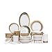 AVLUZ Set di stoviglie da 88 Pezzi, Set di lussuosi ossei da Cucina in Porcellana, Piatti in Ceramica e Ciotole Set for la casa Essenziale, Regali di Vita Quotidiana, Servizio for 12