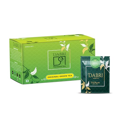 Image of Dabri Detox Green Tea Double Chamber 50 Dip Tea Bags|Pack of 2 x 25 Tea Bags Each |Fresh Natural flavoured green tea for good health|Rich with Anti-Oxidants|Immunity Booster & Used to Reduces Waist