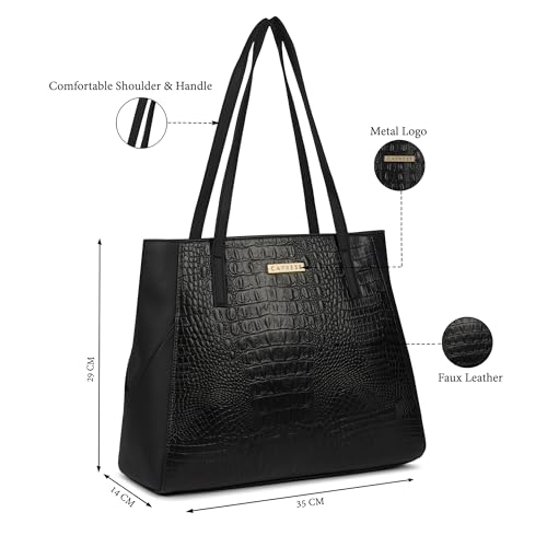 Image of Caprese Vani Large Satchel Bag for Women with Multiple Compartments for Organization and Comfort | Stylish, Durable, and Spacious Interior Shoulder Bag for Work, Travel, and Everyday Use