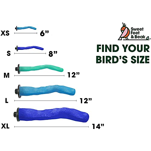 Sweet Feet And Beak Safety Pumice Perch Bird Toy - Trims Nails And Beak - Promotes Healthy Feet - Safe Non-Toxic Bird Supplies For Bird Cages - X-Small 5.25" #TOP1