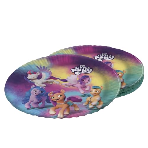 Assiettes My Little Pony pour anniversaire enfant et fête à thème magique Ø 23 cm