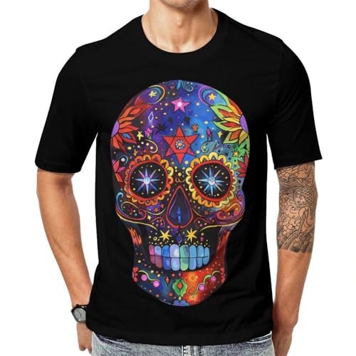 Mexicana Sugar Skull Unisex Adult T-Shirts Summer Short Sleeve Tee Casual Tops Funny Graphic 6XL
