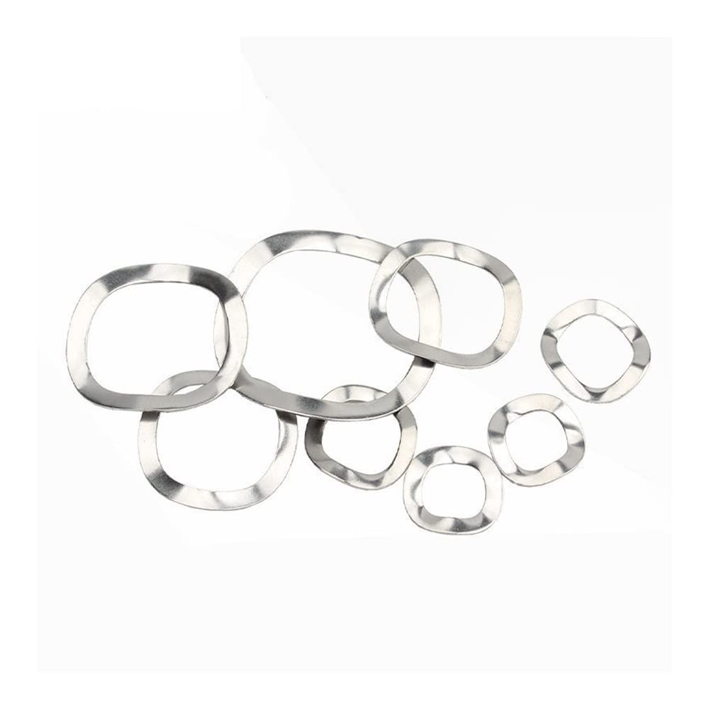 Joints ondulés en Acier Inoxydable 304, 25/50/100 pièces, rondelles élastiques ondulées, for Arbres de roulement, M3-M25(50pcs M16x21x0.3mm)