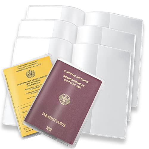 GothicBride Étui de protection pour carnet de vaccination - 2021 international transparent - Étui de protection pour carnet de vaccination pour enfants et adultes (93 mm x 130 mm) (3) Cover