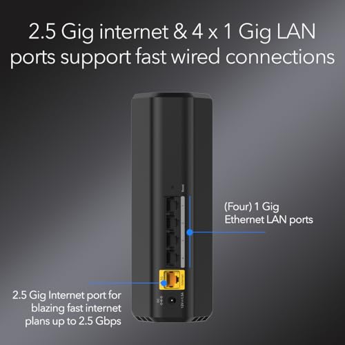 Image of NETGEAR Nighthawk Dual-Band WiFi 7 Router (RS100) - Router Only, BE3600 Wireless Speed (up to 3.6 Gbps) - Covers up to 2,000 sq. ft., 50 Devices - 2.5 Gig Internet Port - Free Expert Help