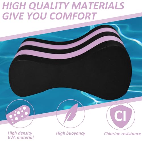 HomDSim Pull Buoy Foam Pull Float Swimming Training Aid for Kids Swimming Training Equipment Training Fins Adult Swimming Board (Black Pink)