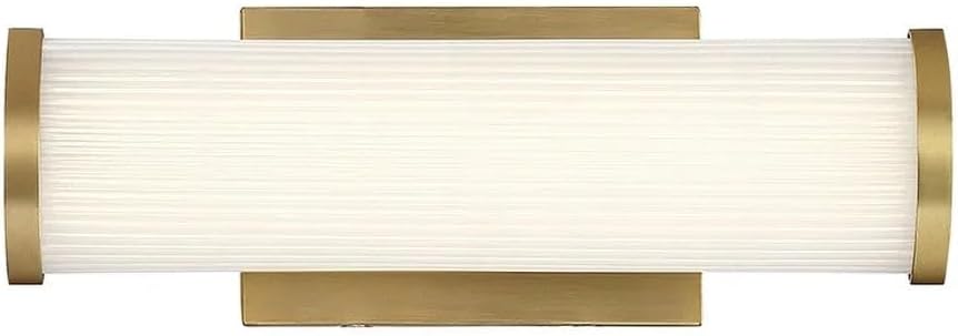 Nuvo Lighting 45923681370 LED Vanity, 36", Brushed Brass with Striped Lens