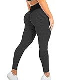 TSUTAYA Women's Ruched Butt Lifting Yoga Pants High Waist Tummy Control Push Up Stretchy Workout...