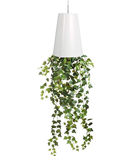 Jardinière Plante Suspendue Pots De Fleurs À L'envers pour Jardin Maison Boutique Décoration Pot À Fleurs pour Suspendre (Weiß)