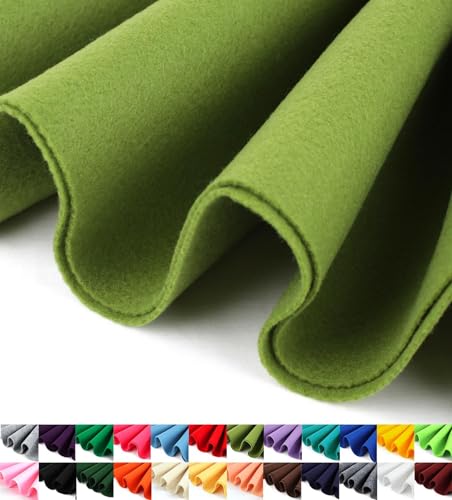 Image of Barcelonetta | Felt Fabric | 36 inchX 36 inchSquare | 1.6mm Thick | Acrylic & Soft | Felt by the Yard | Felt for DIY Crafts, Projects, Sewing (Olive, 36 inchX 36 inch)