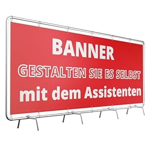 PRINT.GG Personalisierter Werbebanner mit Text/Logo