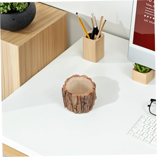 Pots de fleurs bois écorce rustiques TOYANDONA conteneur intérieur extérieur - 8