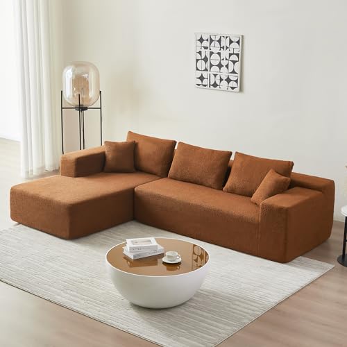 VASOENY 104.3 X 68.1'' Sectional Sofa, Sherpa Fabric L Shaped