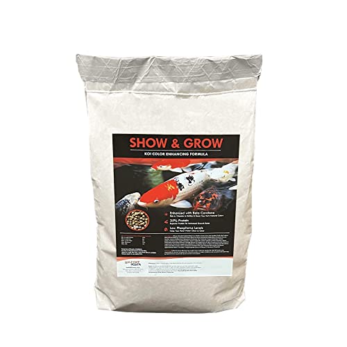 HALF OFF PONDS Show and Grow Koi and Goldfish Color Enhancing and Protein Food 10 lb Bag - KOISG-010