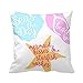 Kwadratowa poszewka na poduszkę 45 x 45 cm, pościg szczęście plaża rozgwiazda poszewka na poduszkę trwałe poszewki na poduszki do wnętrz poszewka na poduszkę dla córki, prezenty urodzinowe, współpracownik