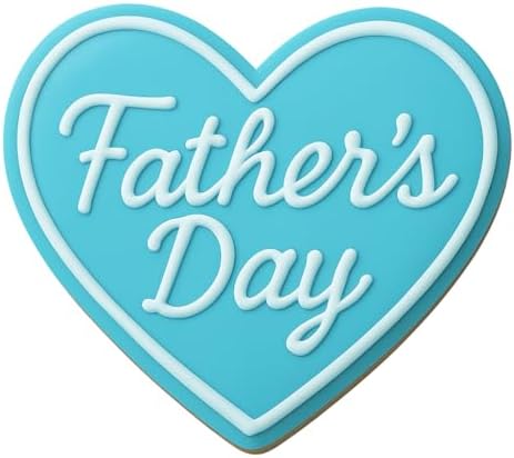 Heart Accent Father's Day Cookie Cutter & Stamp, Fondant & Clay - 4x3.6" image 5