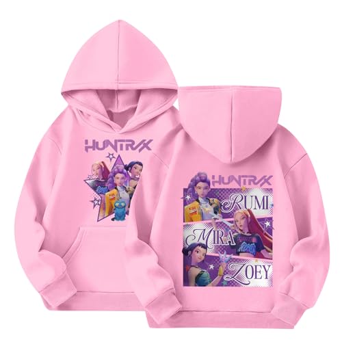 BOSSETY Sweats À Capuche Fille Garçon K-Kpop D-Demons Hunters Merch Imprimés Sweats À Capuche Enfants Mode Filles Mignon Sweat À Manches Longues Hauts Décontractés Hoodie Automne Pull Y2k Kawaii