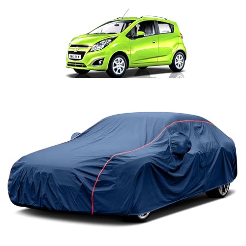 Image of Heavy-Duty Car Cover for Compatible with Chevrolet Beat (2009 to 2025 All Models) Deluxe Car Protection Cover ? Waterproof & UV-Resistant All-Season Exterior Protection