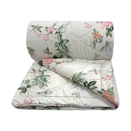 Image of MORADO Glace Cotton AC Comforter /Blanket /Quilt for Double Bed | Ultra Soft & Lightweight | All Season Reversible Comforter | Cozy Bedding for Home & Hotel | Size 90x100 Inches,Moon & Flower,Double