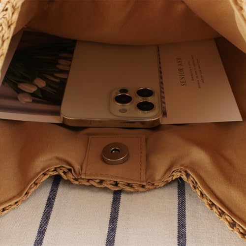 Bolso Tejido de Rafía para Mujer Casual Playa miniatura 4