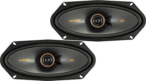 KICKER 47KSC41004 KS Series Low Profile 4x10 Inch 4 Ohm 15 to 75 Watts RMS Power Factory Replacement Coaxial Car Audio Sound System Speakers (Pair)