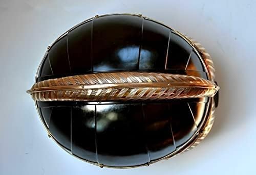 Brass Vendel Viking Helmet Knight Museum Viking 16 Gage Steel Helmet Replica