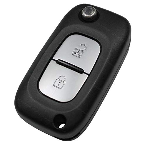 Ellenne Carcasa para llave con mando a distancia Renault Modus Clio Twingo Kangoo 2 botones Renault T-01