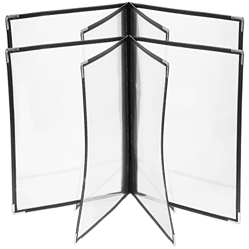 Garneck 2pcs Recipe Folder Wine List Cover Planner Cover Holders Cover Wipeable Menu Folders Board Menu Sleeves Transparent Menu Sleeve Wipeable Reusable Menu Binder for Restaurant PVC