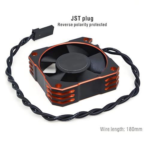 Motorlüfter, ROCKET 35mm 21000RPM Motorlüfter 8.5V Brushless Motor Fit für 1/10 1/12 1/8 RC Sensored Brushless Motor(rot)