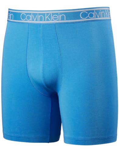 Calvin Klein Mens 3 Pack Lightweight Boxer Brief (US, Alpha, Medium, Regular, Regular, Navy/Shoreline/Light Blue)3