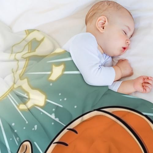 Plaid polaire basket-ball thermique contre le froid sur lit et canapé-lit