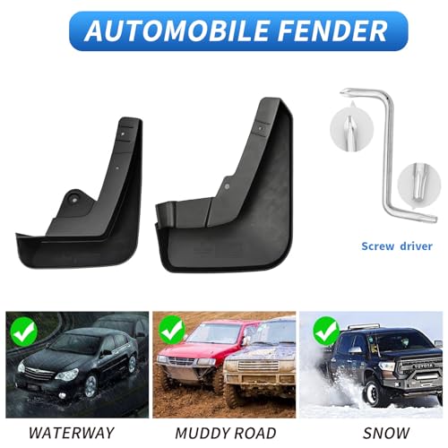Image of Custom Fit for Mud Flaps 2017-2024 Jaguar F-Pace (No SVR Models) Mud Splash Guard Front and Rear 4-PC Set