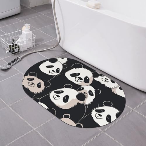 Tapis de bain en pierre panda pour une salle de bain propre