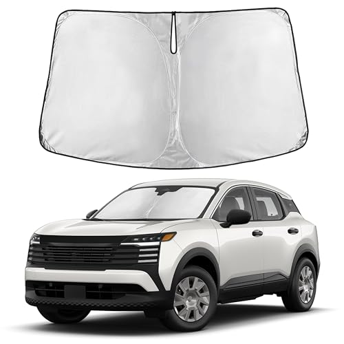 Image of Autovir Windshield Sun Shade Fit for 2025 2026 Nissan Kicks Sunshade, Front Car Window Shades Sun Visor, Blocks UV Rays & Heat, Car Accessories
