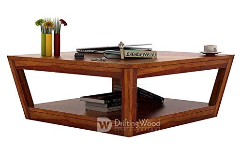 Image of DRIFTINGWOOD Sheesham Wood Freberg Center Coffee Table for Living Room | Teak Finish
