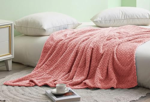 Image of BSB Home Premium Plush Single Blanket | 300 GSM Lightweight Cozy Ultrasoft for Bed, Sofa, Travel & Camping| 228x152 cm |Orange| TC - 220