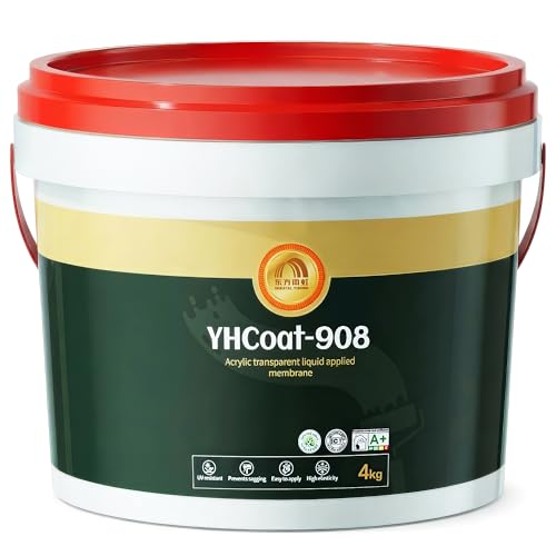 Clear Waterproof Sealant 1 Gallon, Transparent Waterproof Coating Adhesive Sealer, Water-Based Acrylic Waterproofing Paint for Roofs, Walls, Concrete, Indoor &amp; Outdoor Invisible Leak Repair Agent 4KG