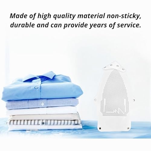 Image of ZENITH Teflon Iron Shoe Cover ES300 flex| Iron Plate Protector for Steam Iron | Heat-Safe Teflon Ironing Shoe, Iron Protection Sheet for Clothes & Laundry Board | White 300 flex