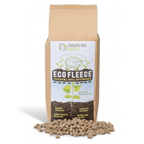 Eco-Fleece Wool Pellets – 1 lb Natural Sheep Wool Pellets for Gardening - Improve Soil Aeration, Water Retention & Naturally Plant Strength Focus and Seed Starter Soil for Healthy Growth