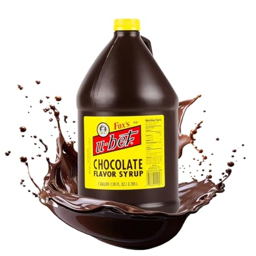 FOX'S U-BET Chocolate Syrup, Kosher Certified, Brooklyn Original, Fat Free 1 Gallon Bottle