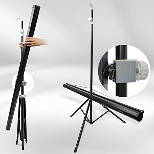 Js Julius Studio 110" Collapsible White Projector Screen With Stand Kit, 5Ft.(W) X 7Ft.(H) Foldable & Adjustable Background Backdrop, Aluminum Case, Photo Video, Professional Photography, Jsag666 #TOP7