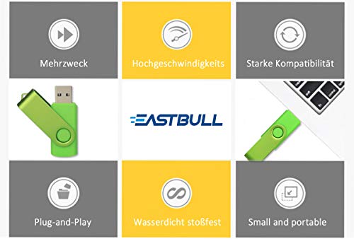 EASTBULL - Chiavetta USB 2.0 con pollice girevole