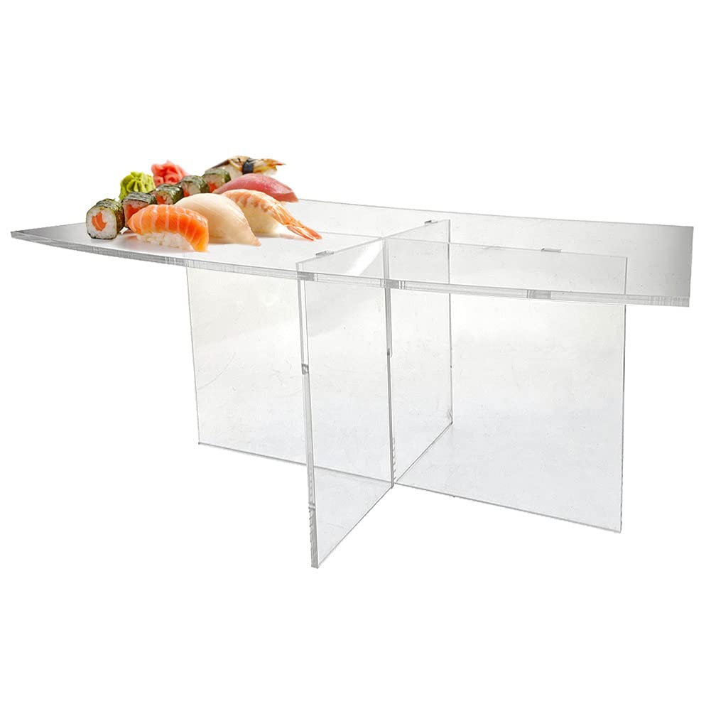 OnDisplay Cross Tier Acrylic Display Rack/Stand - Clear Food Display Stage (8" Height)